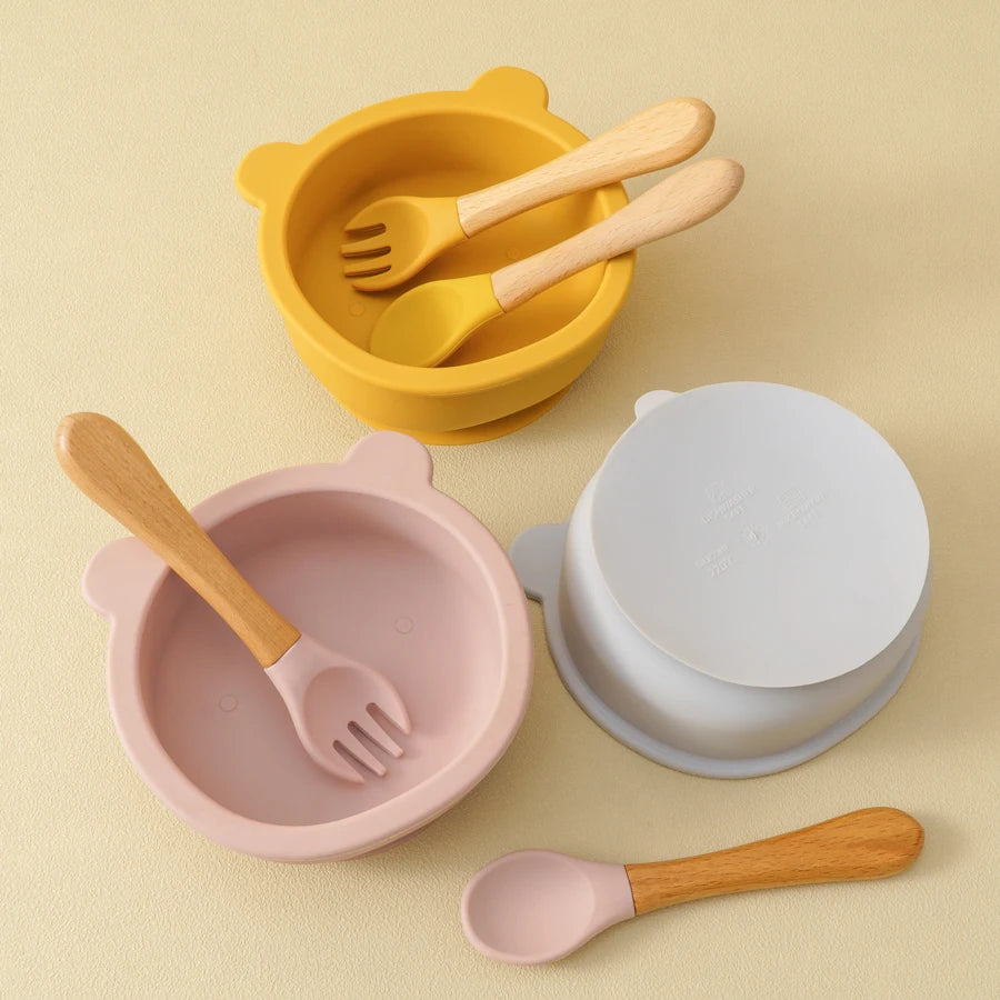 3-Piece Baby & Toddler Bowl + Utensil Set