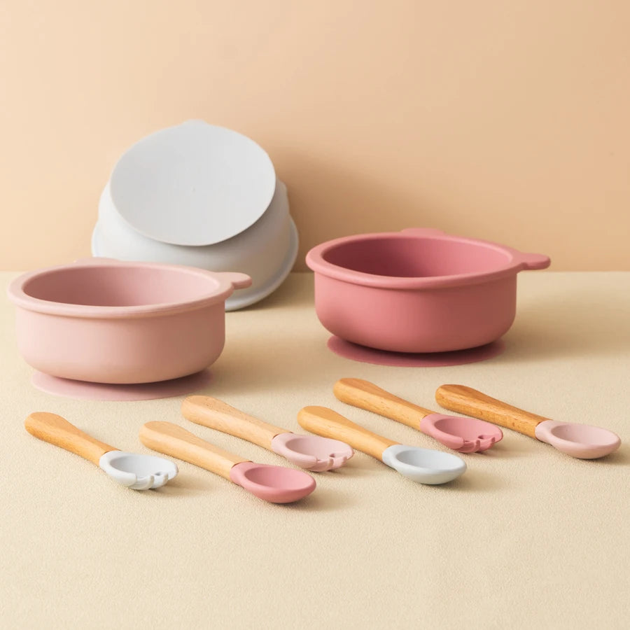 3-Piece Baby & Toddler Bowl + Utensil Set