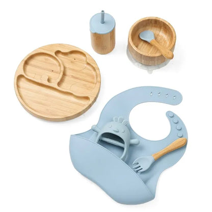 Complete Bamboo + Silicone Dinnerware Set