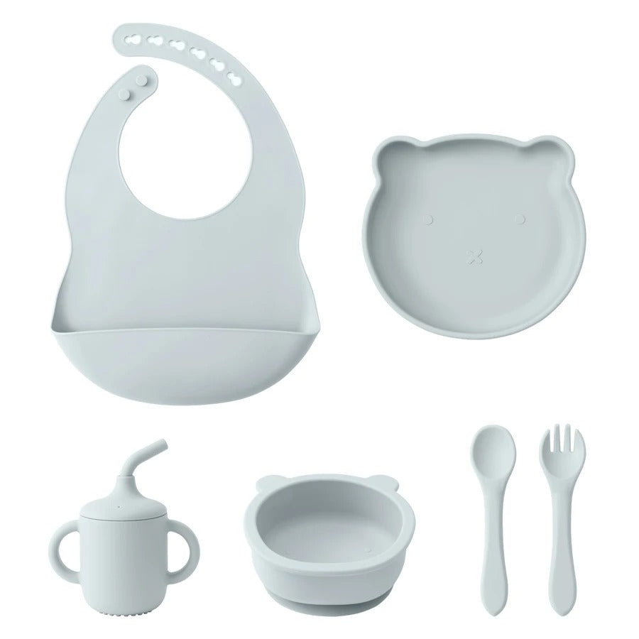 Silicone Mealtime 6-Piece Set – Bear Edition