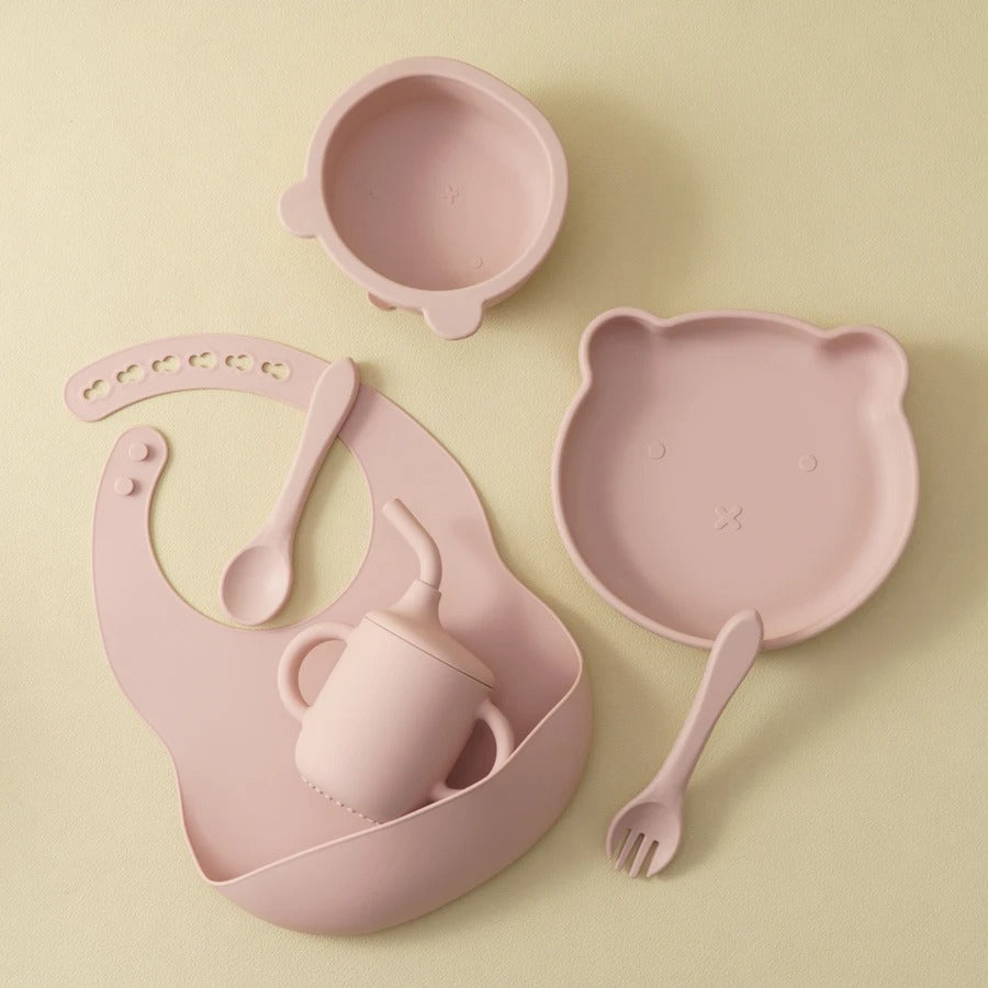Silicone Mealtime 6-Piece Set – Bear Edition