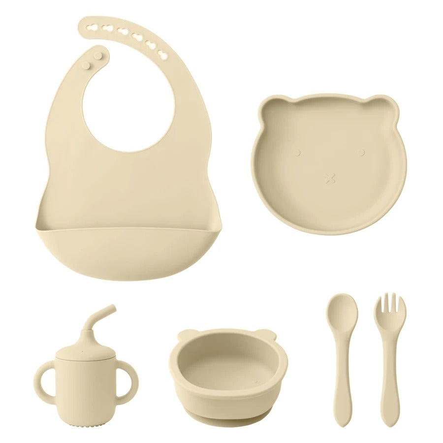 Silicone Mealtime 6-Piece Set – Bear Edition